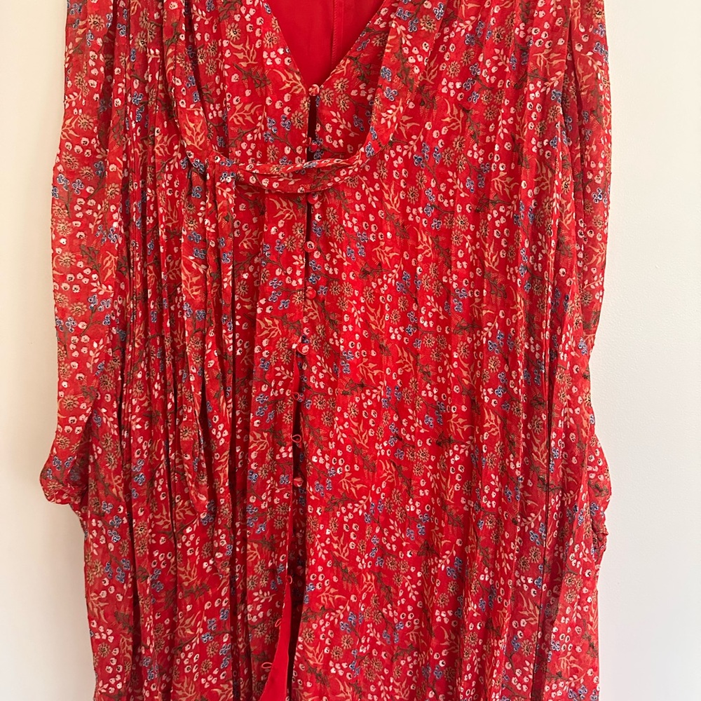 ASOS Maternity Red Floral Long Sleeve Dress - Picture 5 of 12